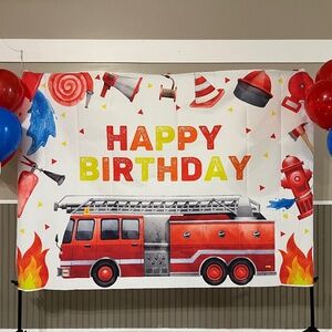Fire Truck Birthday Party decorations